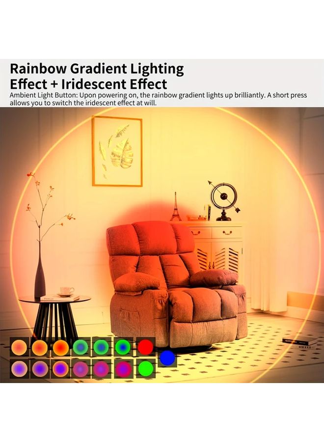 قطعتان ضوء خزانة LED يعمل بحساس الحركة، إضاءة ليلية متعددة الألوان (RGB) وقابلة للتعتيم، قابلة لإعادة الشحن عبر منفذ USB - Image 4