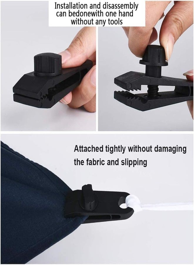 G-KARUNA Heavy Duty Tarp Clips - Reusable Lock Grip Tent Clamps for Tarps - Awnings, Outdoor Camping, Sun Shade, Caravan Canopies, Car Covers, Swimming Pool Covers (12) - Image 4