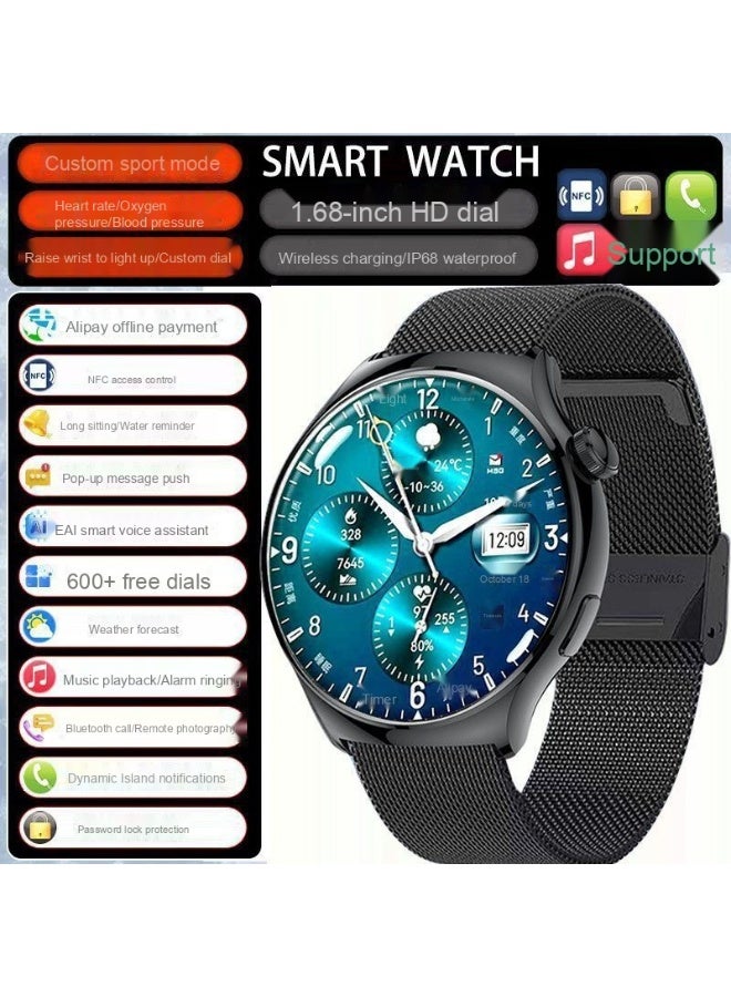 ساعة ذكية بأعلى المواصفات تكنولوجيا متقدمة iWatch، سوار رياضي متعدد الوظائف، مناسب للأعمال.