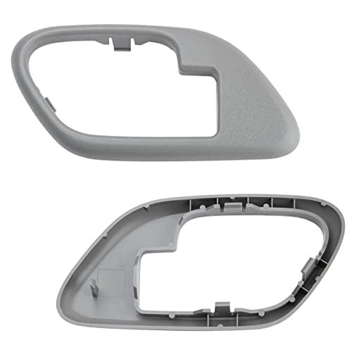 NFSpeeding Interior Door Handle Trim Bezel Fits 1995-1999 Silverado Suburban Yukon Tahoe C1500 C2500 C3500 K1500 K2500 K3500 Replace 15708080 15708079, Left Driver & Right Passenger Side Gray Color - Image 1