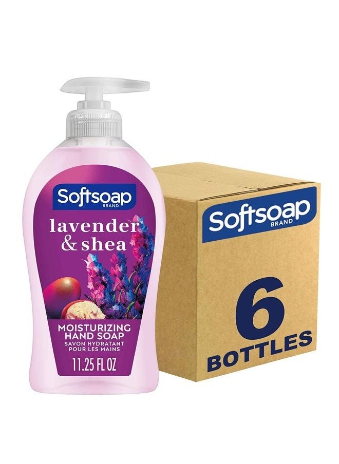 Softsoap Lavender & Shea Scent Liquid Hand Soap, Moisturizing Liquid Hand Soap, 11.25 Ounce, 6 Pack  - Image 1