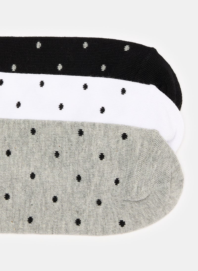 STITCH Girls Pack of 3 Lycra Ankle Casual Dots Socks  - Image 3