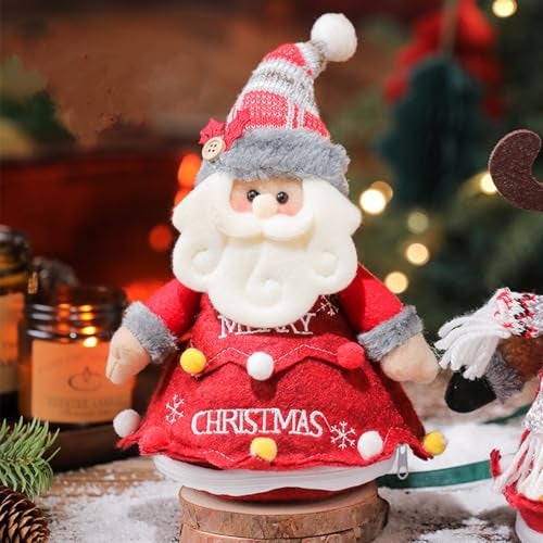 TLISMI Cute Christmas Apple Bag – Soft Felt Pom-Poms, Cozy Knitted Hat & Plush Beard Santa Claus Apple Holder Gift Bag for Christmas Gifting, Candy, Chocolates, Cookies & Holiday Party Favors - Image 1