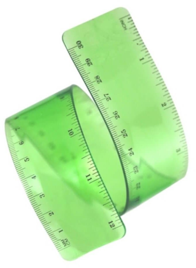 مسطرة مرنة 30 سم، لون أخضر - Image 2