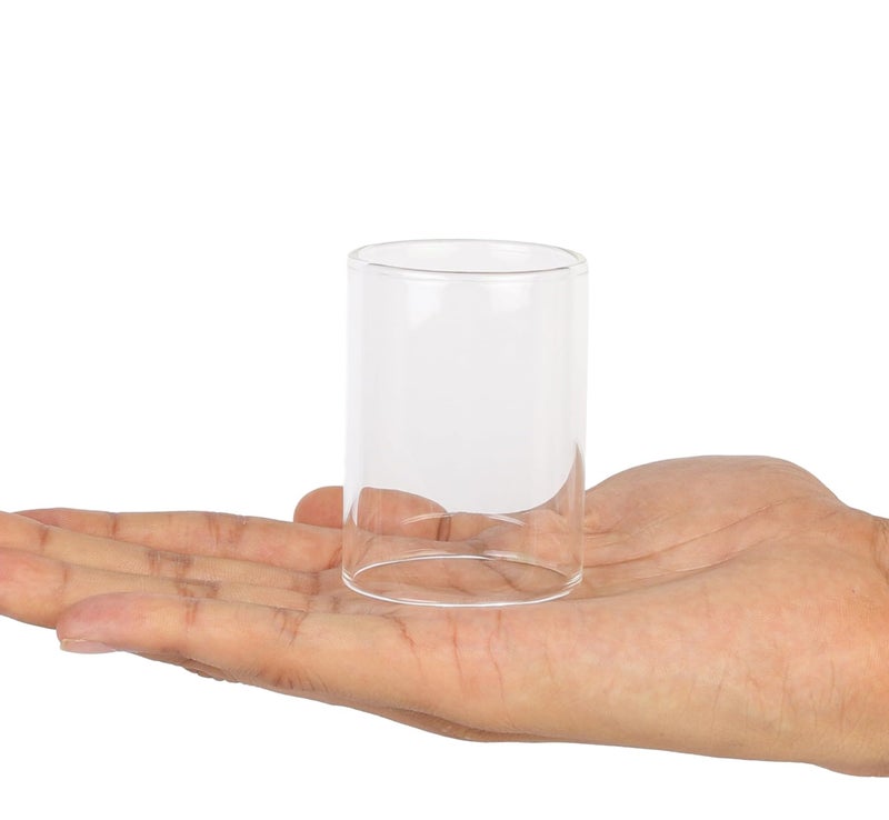Klassic Small Borosilicate Glass Cover 2.7 Inch Height & 2 Inch Width | Protective Cover Against Wind & Dust for Tea Light & Navjyoti Diya - Image 3