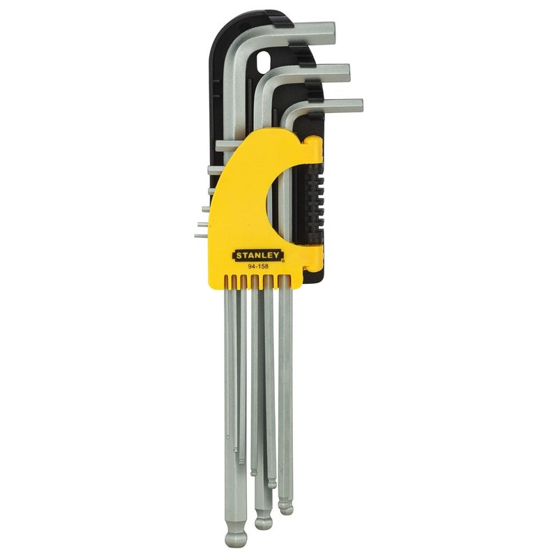 Stanley STANLEY 94158 9 Piece Extra Long Metric Ball End Hex Key Set  - Image 1