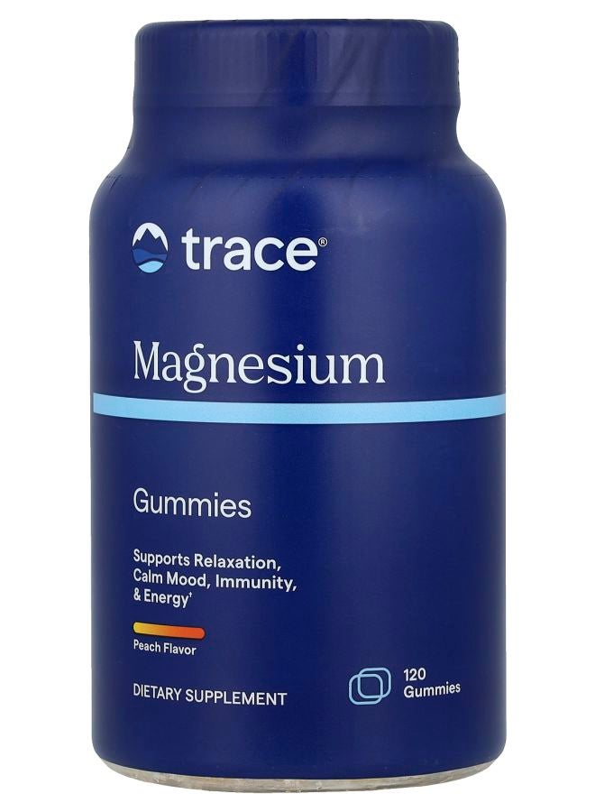 TRACE Magnesium Gummies Peach 120 Gummies - Image 1