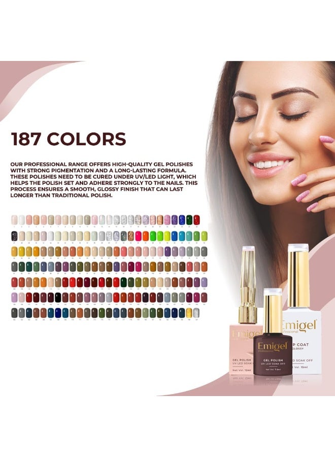 Emigel Professional UV Gel Polish Bombay Orange - E063 | Cured With UV LED Lamp | Super Glossy Finish |Quick Drying Nail Polish (12ml) - Image 5