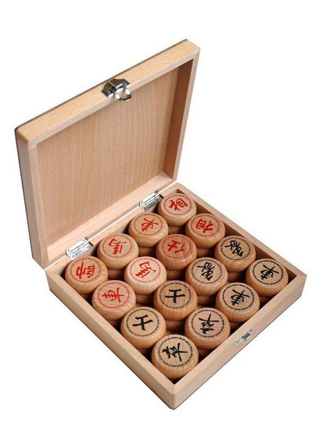 GoodPlay Beechwood Chinese Chess Set Xiangqi Travel Game Set With Wooden Box And Leather Chessboard - Image 5