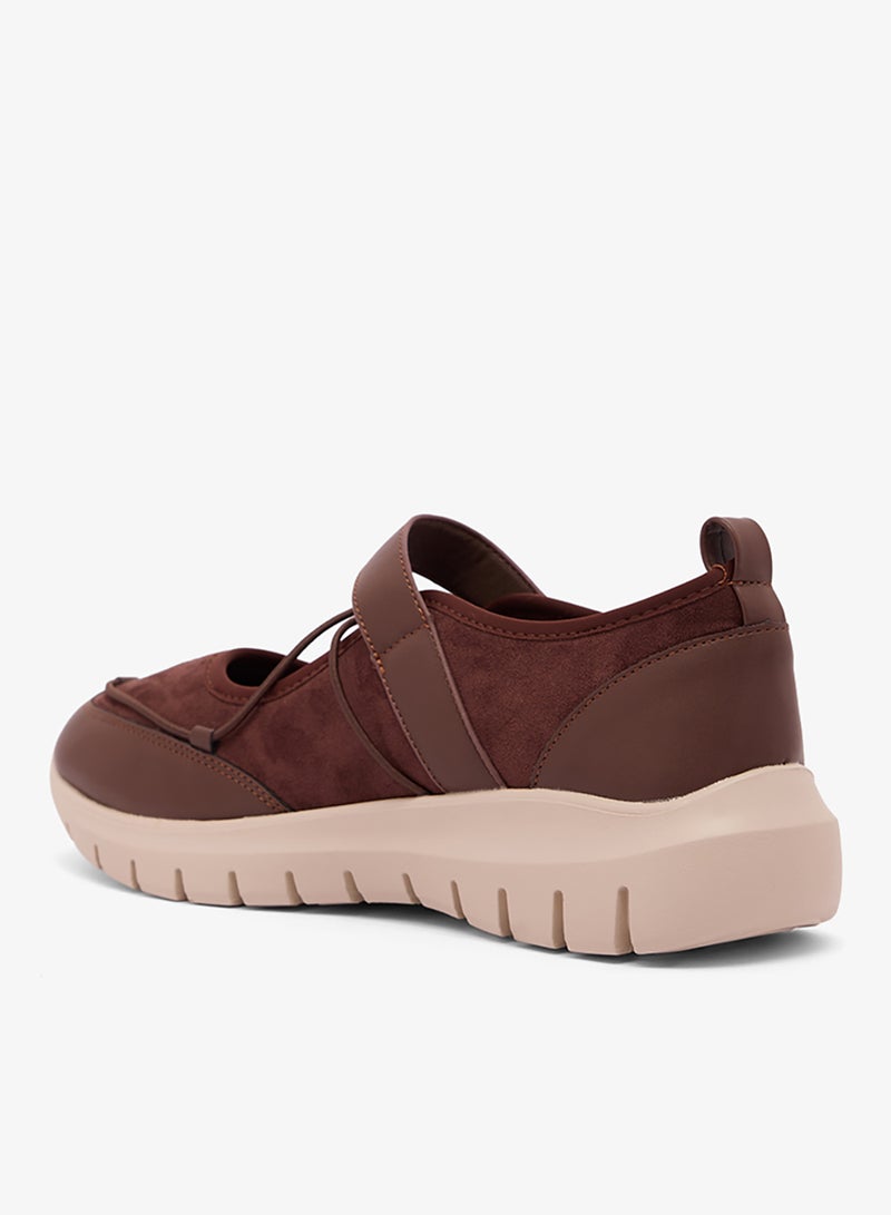 Brown Slip On Ballet Sneakers - Image 2