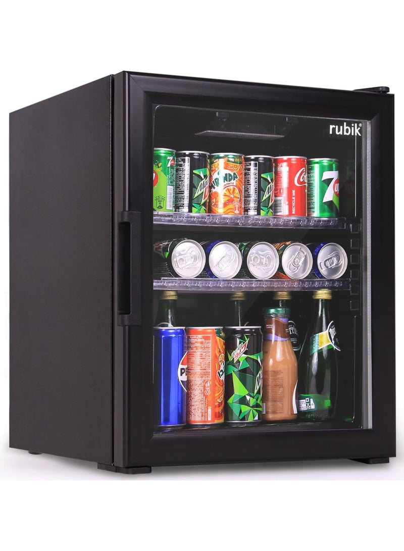 Rubik Glass Door Inverter Compressor Minibar, 5 Years Warranty, Made in Türkiye, RMB-40IC, ALL BLACK EDITION  - Image 1