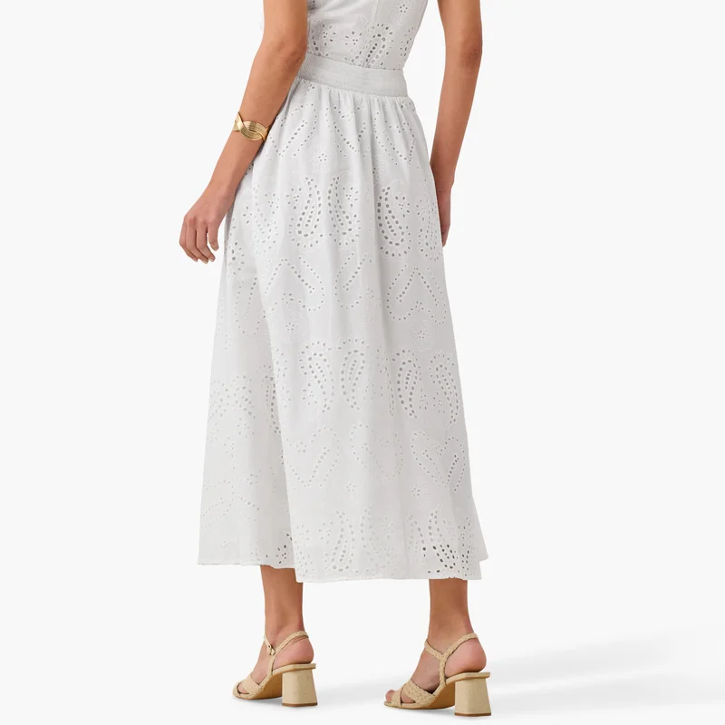 2Xtremz 2Xtremz Schiffli Embroidered Midi Skirt