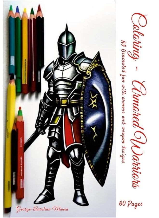 Coloring - Armored Warriors: AI Generated fun with armors and weapon designs  - Image 1