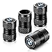 YHEESHIGN Tire Valve Stem Caps Compatible with BMW Series Stem Cap Universal Car Air Cover Car Accessories for Cars SUV Truck Motorcycles 4pcs Black - Image 2