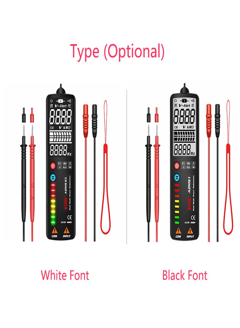 BSIDE 2000 Counts Auto Range Multimeter Dual Mode Smart Multi-meter & Voltage Detector LCD Digital DC/AC Voltage Meter Frequency Resistance Tester Voltmeter with Continuity Test Flashlight V~Alert Live Wire Test - Image 4