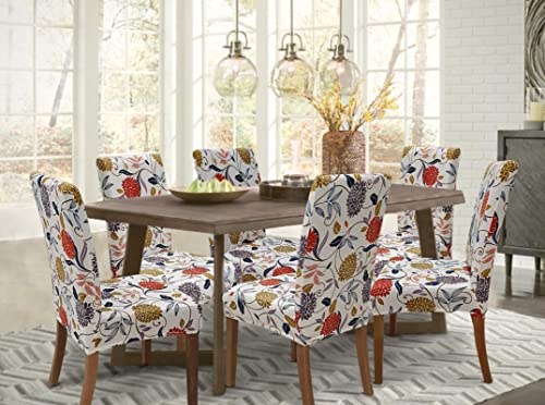 SPRINGRICO Chair Covers for Dining Room Set of 4, Stretch Dining Chair Cover, Washable Spandex Kitchen Parsons Chair Slipcovers, Removable Seat Protector for Home or Party (4 Pack, FLORAL4) - Image 2