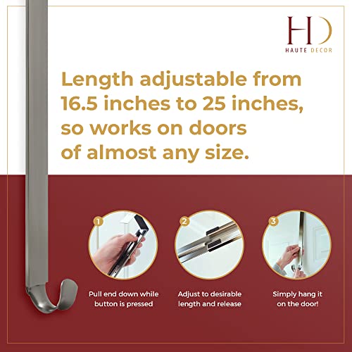 Haute Decor Adjustable Length Wreath Hanger - 20 Lb. Capacity - Image 4