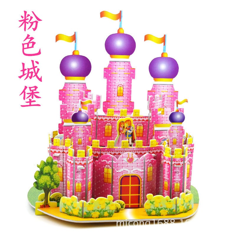 3D Three-Dimensional Puzzle Children'S Parent-Child Toy Building House Handmade Puzzle Paper Model Gift Assembly Interaction - Image 1