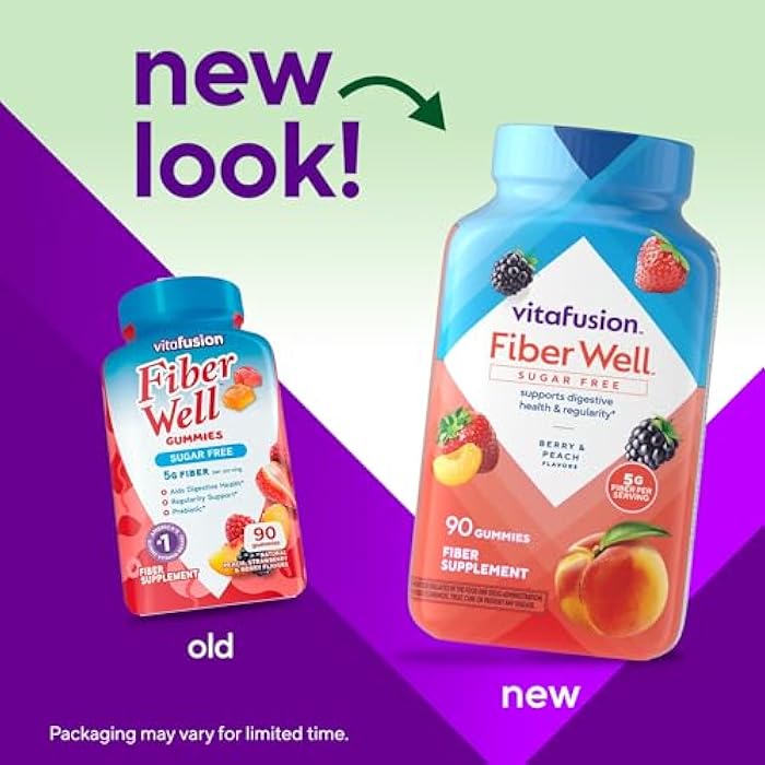 Vitafusion Fiber Well Gummy Vitamins, 90 Count (Packaging May Vary) - Image 2