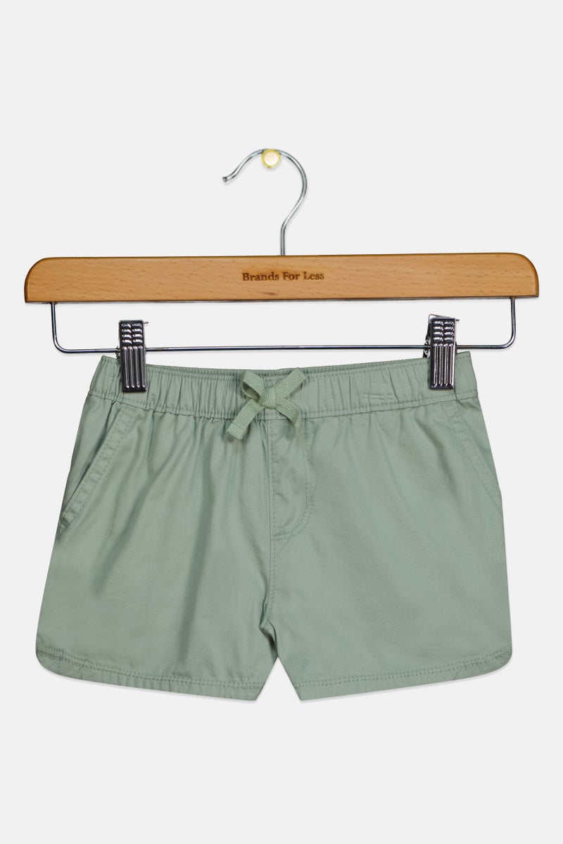 The Children's Place Toddlers Girl Solid Basic Shorts, Sage Green - Image 3