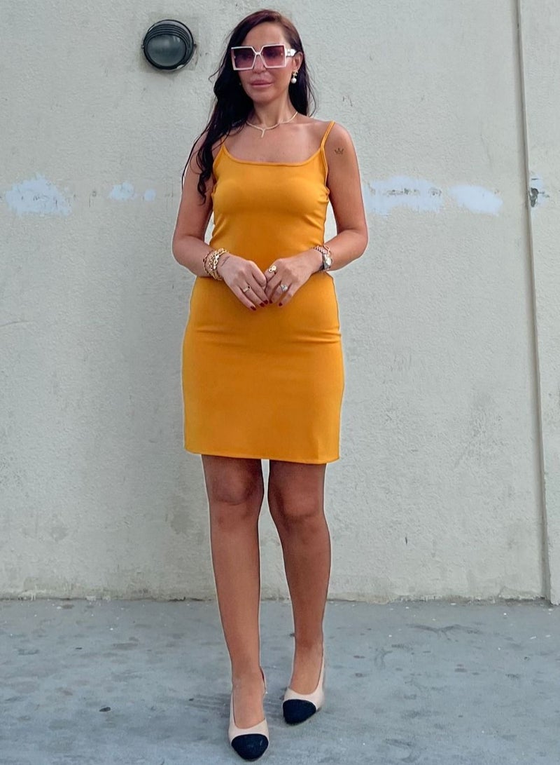 VENTIUP Mini Sleeveless Dress Yellow - Image 3