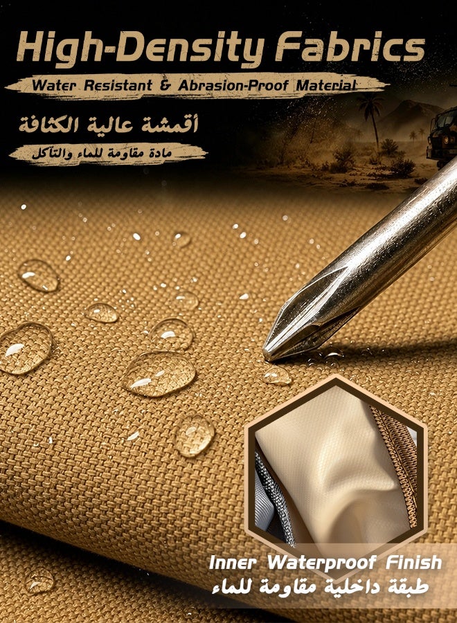 نفس حقيبة ظهر تكتيكية سعة 55 لتر للرجال، حقيبة ظهر كاكي ذات سعة كبيرة مع نظام MOLLE، حقيبة متعددة الأجزاء مقاومة للماء للمتنزهين والمتحمسين في الهواء الطلق للتخييم والسفر - Image 3