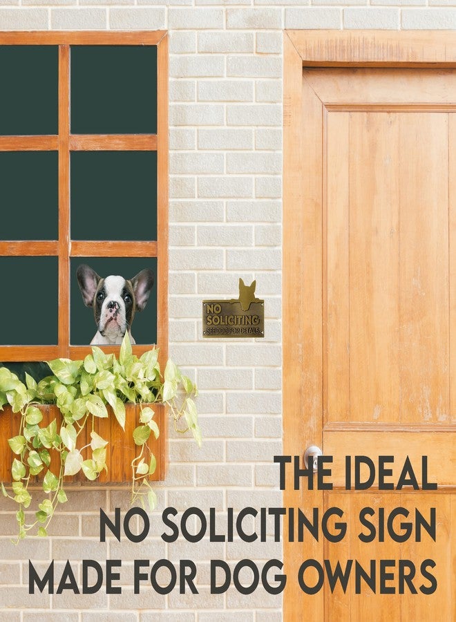 Tapeera No Soliciting Sign For House Funny For Dog Owners - See Dog for Details No Soliciting Sign for Front Door Wall Plaque - Heavy-Duty and Anti-Rust Metal- 6.5 x 4.6 inches - Image 3