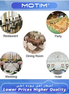 Motim 6pcs Chair Slipcovers for Dining Room Chair seat Covers Chair Covers for Party Protection Universal Fit Soft Polyester  - Image 5