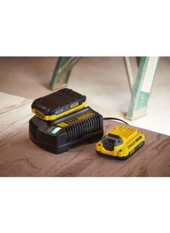 Stanley Fatmax V20 18V Battery Starter Kit Yellow and Black 9 x 13.3 x 30.5 cm SFMCB12D2-GB  - Image 2