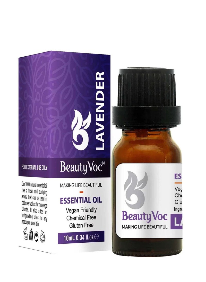 BEAUTY VOC Lavender Oil for Skin and Soothing Senses with Antiseptic and Anti-Inflammatory Benefits for Your Skin Enhance Sleep and Alleviate Stress, 10ml  - Image 2