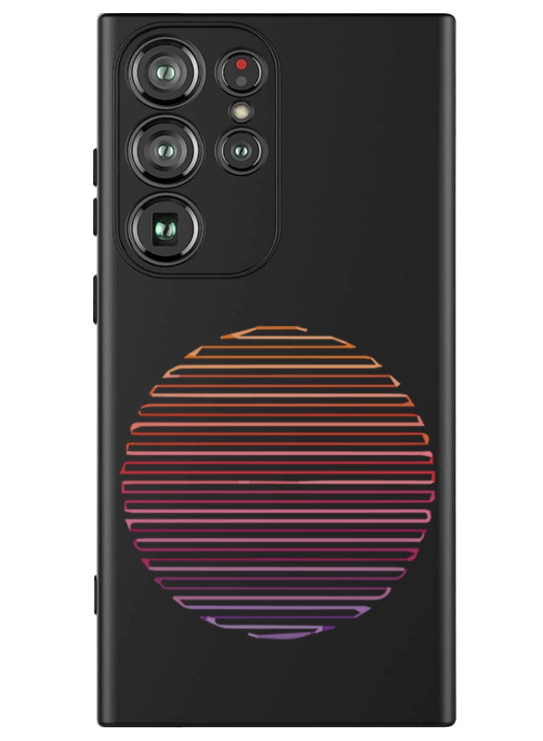 Theodor Protective Slim Fit Case Liquid Silicone Cover with Full Body Protection Anti-Scratch Shockproof Case For Samsung Galaxy S24 Ultra (Black) - Linear Light - Image 1