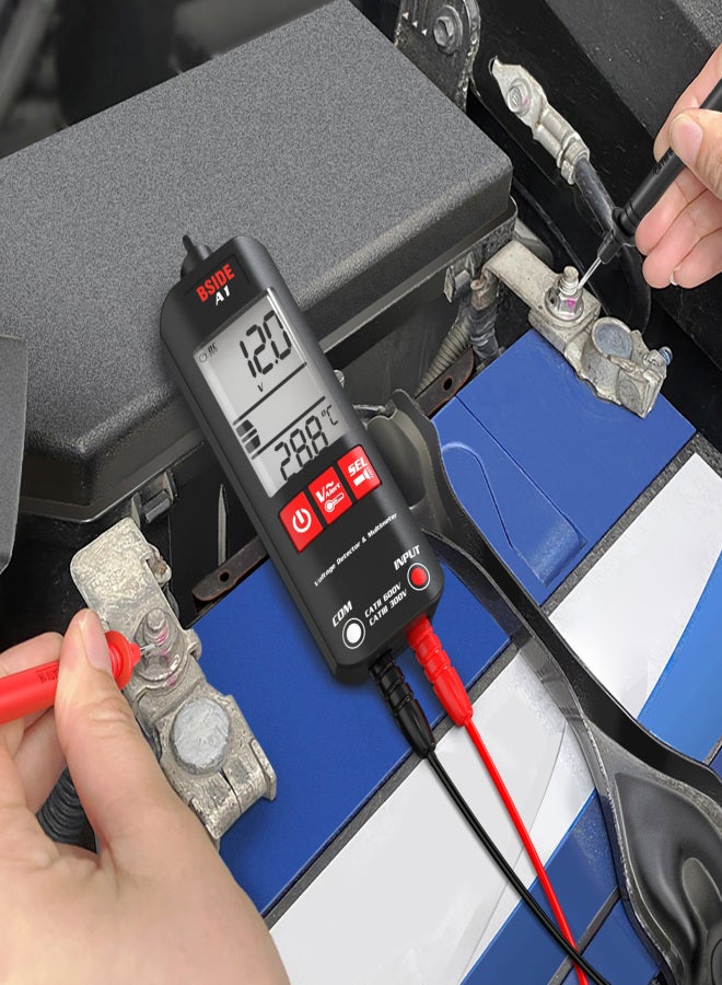 بي سايد جهاز قياس الجهد المتعدد BSIDE A1 صغير بشاشة LCD، كاشف جهد، 2000 عداد، جهد تيار مستمر/تيار متردد، مقاومة التردد، NCV، استمرارية، سلك حي، فحص السلك المحايد، مقياس RMS الحقيقي - Image 4