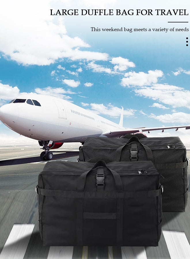 DUNISO Foldable Travel Luggage Duffle Tote,Large Capacity Lightweight Waterproof Storage Carry Bag,Moving Bag with Zippers & Carrying Handles Heavy Duty Oxford Storage Bag Reusable Bag for Books Quilt Toys Dorm College Moving Camping Hiking - Image 3