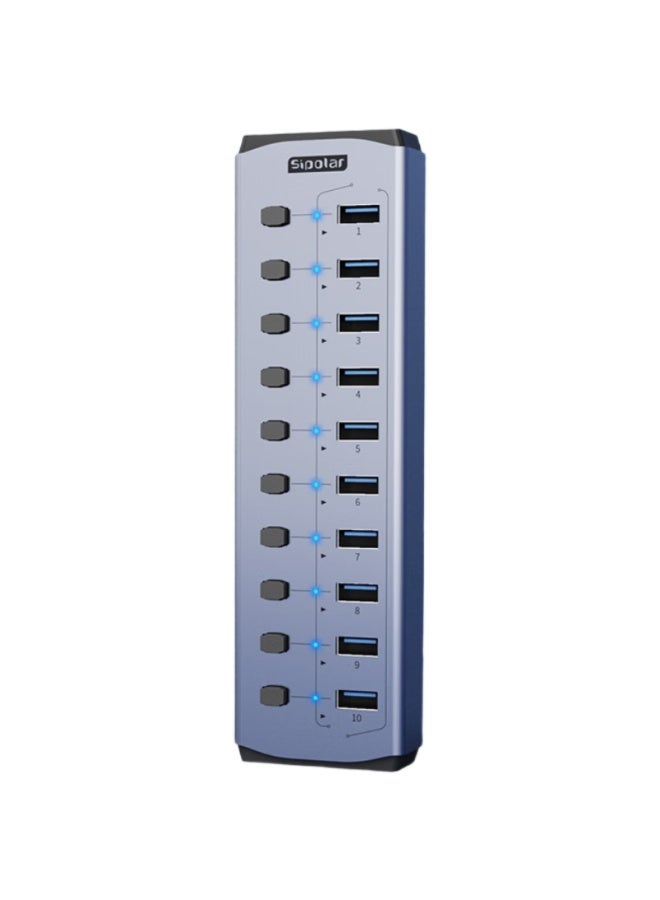 Sipolar Usb 3.0 Hub 10 Port High Speed Expansion Dock Hub Splitter Extension Cable Desktop Laptop Multi-interface Converter Expansion Dock Fs-803 - Image 4