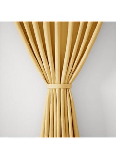 Wakefit Wakefit Curtains 7 feet Long Set of 2, Blackout Curtains, Door Curtains 7 feet, Curtains for Living Room, Polyester Solid Curtains,Decoration Items for Home Dcor (Bishop Yellow)  - Image 3