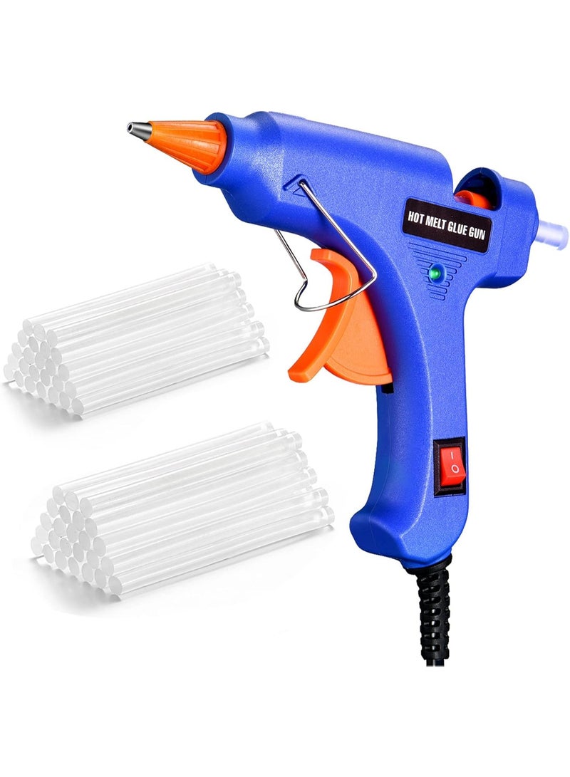 Hot Mini Glue Gun with 50 Transparent glue sticks ,20w - Image 1