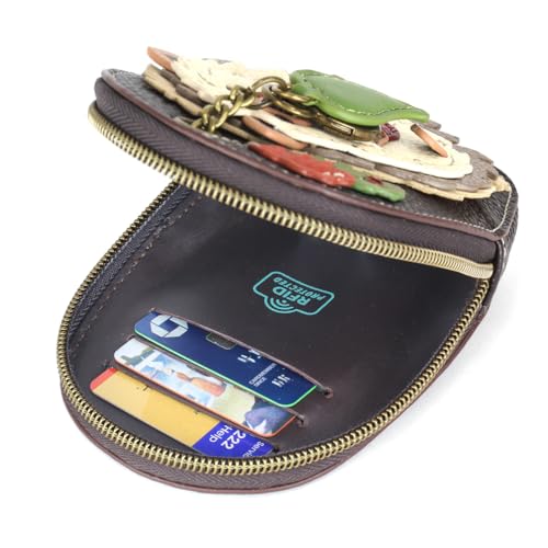 CHALA Mini Coin Purse Keychain - RFID Protected Card Holder and Coin Purse Accessory - Hedgehog A - Image 4