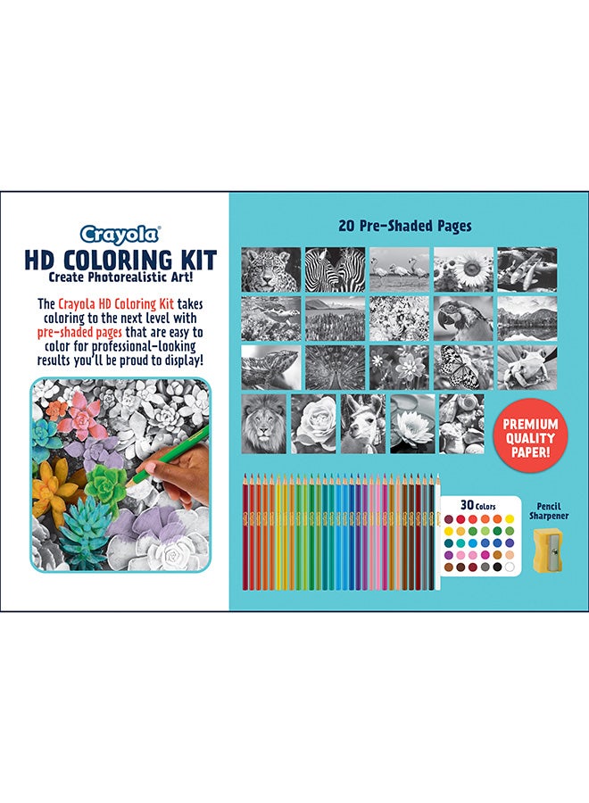 Crayola Hd Coloring Kit, 30 Colored Pencils  And 20 Premium Coloring Pages, Coloring Set For Teens, Gift  - Image 3