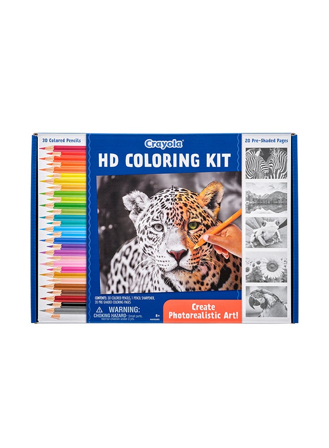 Crayola Hd Coloring Kit, 30 Colored Pencils  And 20 Premium Coloring Pages, Coloring Set For Teens, Gift  - Image 2