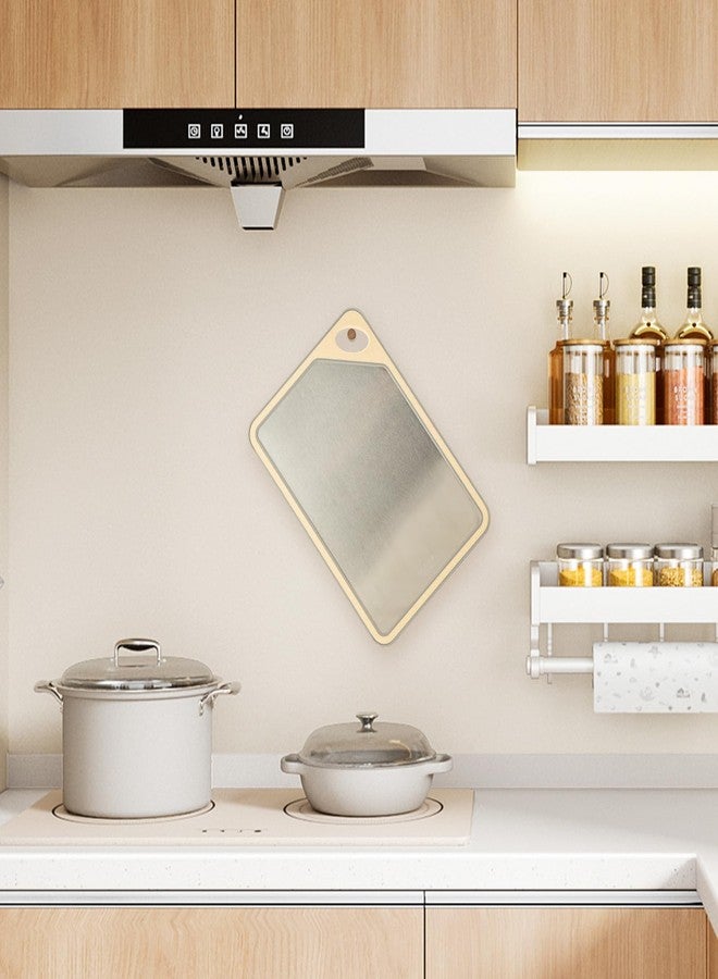 MAX COOK MAXCOOK 18/8 Stainless Steel Cutting Board, Double-Sided Wheat Straw Chopping Board for Kitchen,Non Toxic Chopping Cutting Boards 14.1 X 10 Inch - Image 4