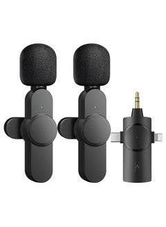 Wireless Lavalier Lapel Microphone for iPhone, iPad, Android, DSLR Camera – Clip-On Mic with Plug & Play Setup – 7H Battery Life – Cordless Mini Mic for YouTube, Interview, Podcast, Vlog, Video Recording