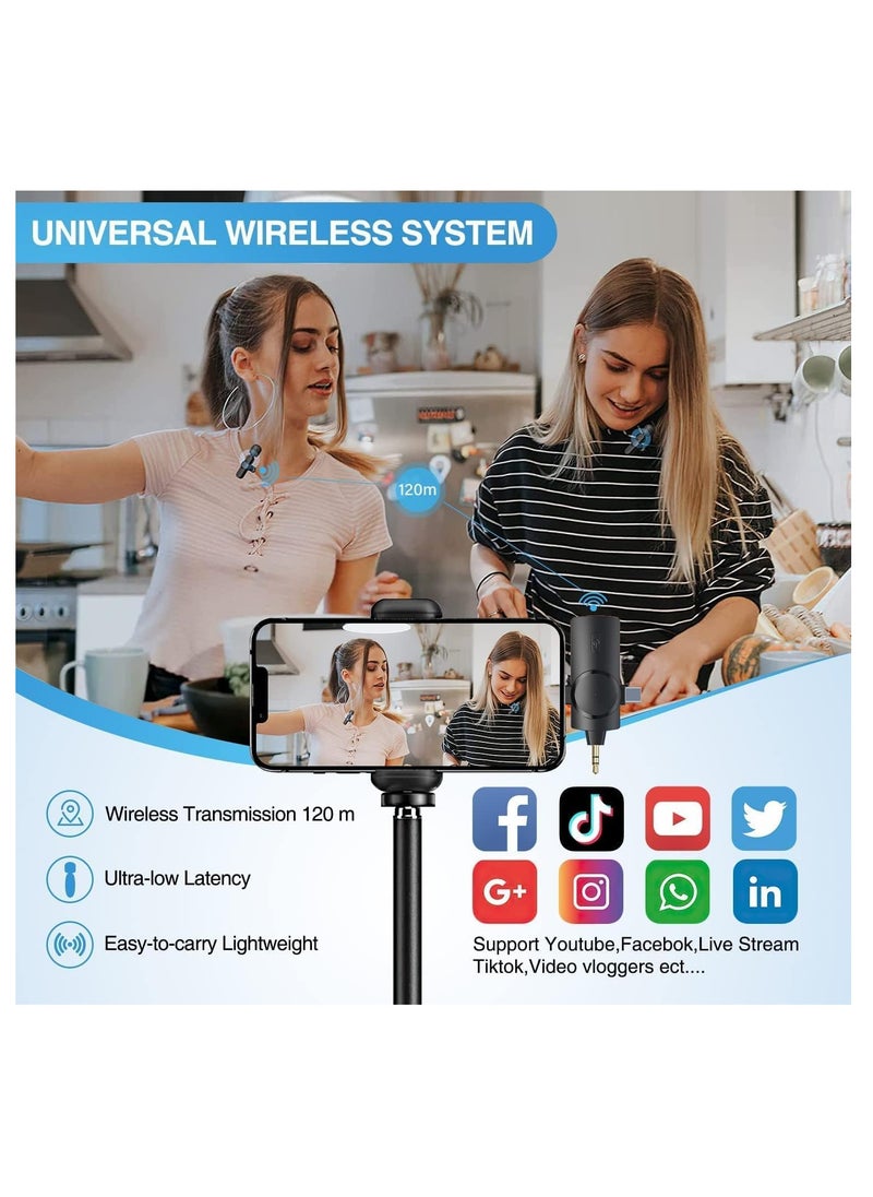 TIGER - Wireless Lavalier Lapel Microphone for iPhone, iPad, Android, DSLR Camera – Clip-On Mic with Plug & Play Setup – 7H Battery Life – Cordless Mini Mic for YouTube, Interview, Podcast, Vlog, Video Recording - Image 1