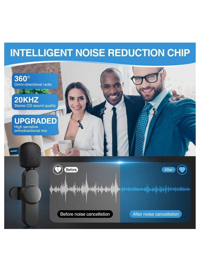 TIGER - Wireless Lavalier Lapel Microphone for iPhone, iPad, Android, DSLR Camera – Clip-On Mic with Plug & Play Setup – 7H Battery Life – Cordless Mini Mic for YouTube, Interview, Podcast, Vlog, Video Recording - Image 1
