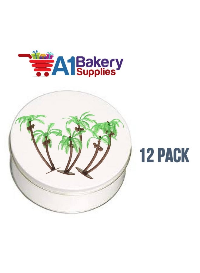 A1 Bakery Supplies زينة كعكة/كعك بأشجار النخيل مع جوز الهند - 12 قطعة من إمدادات المخابز A1 - Image 2