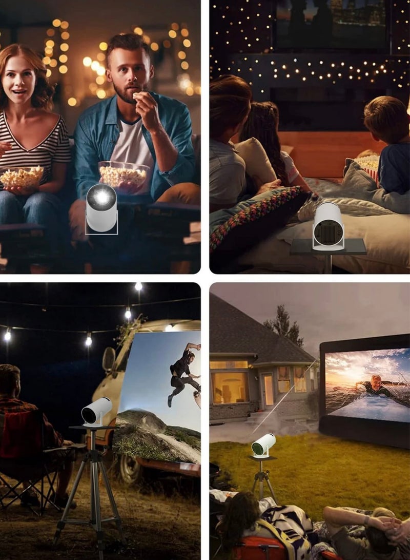 HY-300 Projector is a high-quality smart projector from EGG with a maximum display resolution of 1080p, 130-inch size, and a 180-degree rotating stand, Wi-Fi, Bluetooth