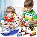 CUTE STONE 2in1 Toy Boat  Tower Crane Playset Cargo Ship with LightsSounds  PushGo Transport Ship  Construction Vehicle Toys Interactive Carrier Boat for Kids Boys Girls - Image 4