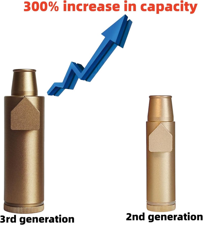 OakMsOik OMO High-capacity Metal Ieak-proof Bottle (3nd Generation Upgrade Version) (Black Blue Gold）Portable Pepper Shaker (3 pack) - Image 2
