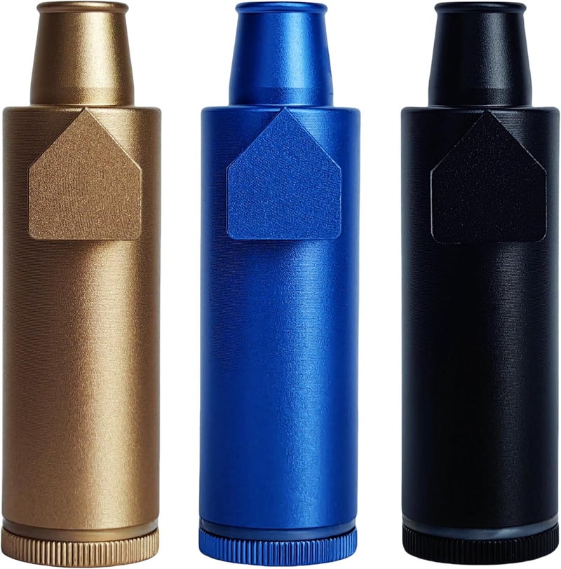 OakMsOik OMO High-capacity Metal Ieak-proof Bottle (3nd Generation Upgrade Version) (Black Blue Gold）Portable Pepper Shaker (3 pack) - Image 1