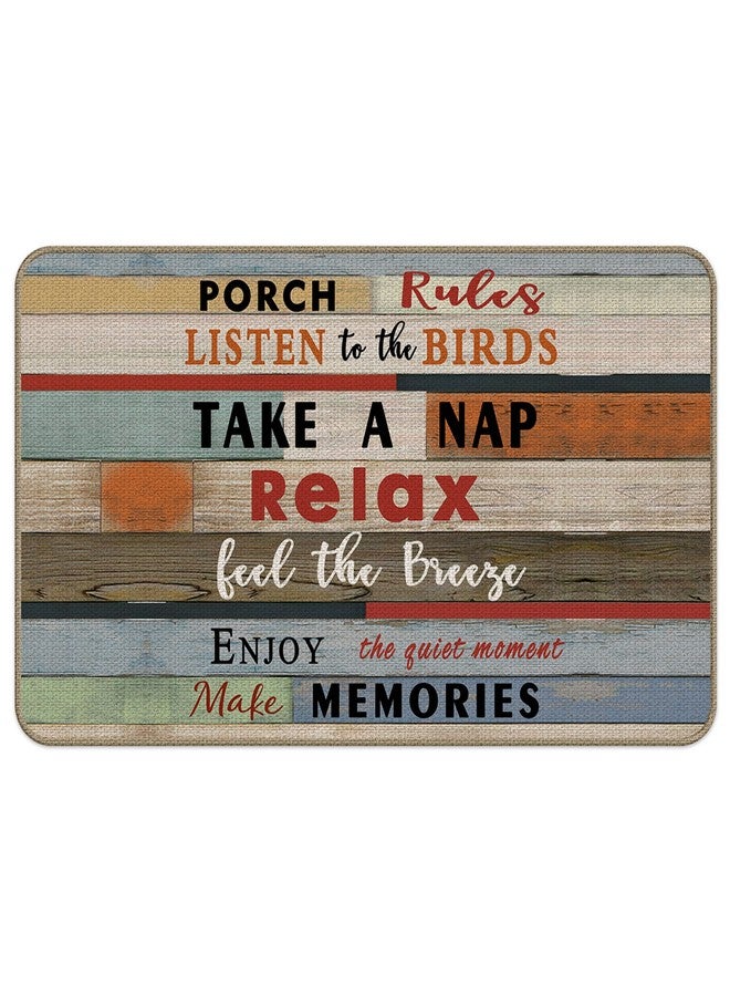 XAPEK Home Sweet Home Decor Doormat, 17 X 30 Inch Non-Slip Door Mat, Funny Doormat Indoor Entrance, Porch Mat, Farmhouse Kitchen Rugs - Porch Rules - Image 1
