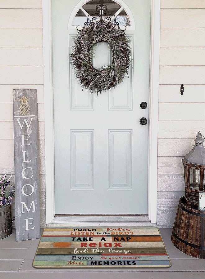 XAPEK Home Sweet Home Decor Doormat, 17 X 30 Inch Non-Slip Door Mat, Funny Doormat Indoor Entrance, Porch Mat, Farmhouse Kitchen Rugs - Porch Rules - Image 3